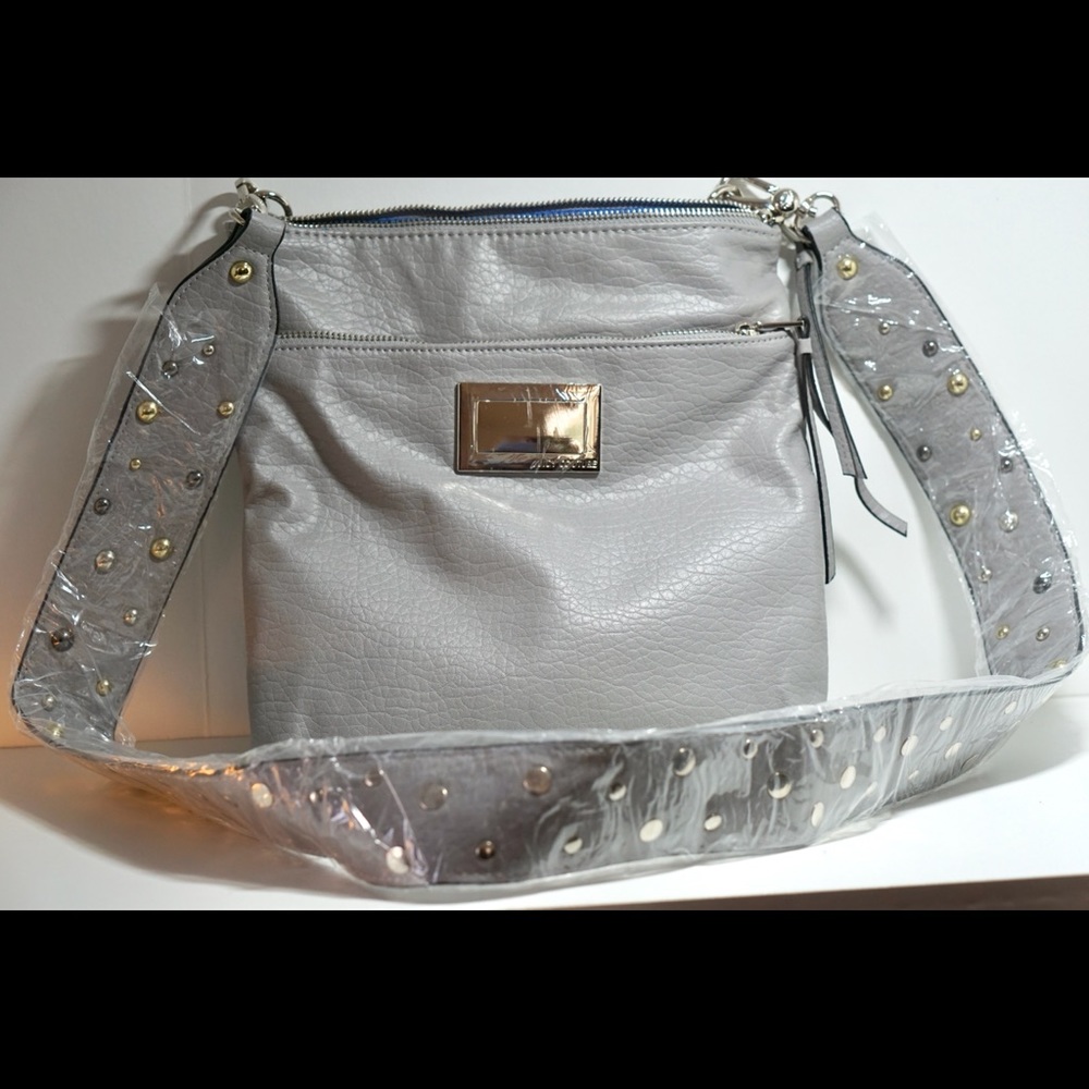Juicy Couture Studded Strap Grey Crossbody Purse